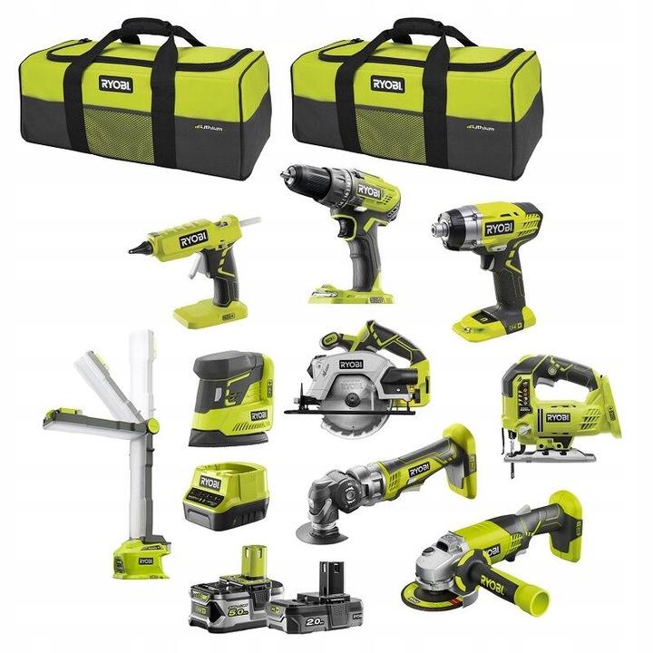 Pack RYOBI Combo 9 outils - 1 batterie 5.0Ah - 1 batterie 2.0Ah - 1 chargeur - R18CK9-252S - 6