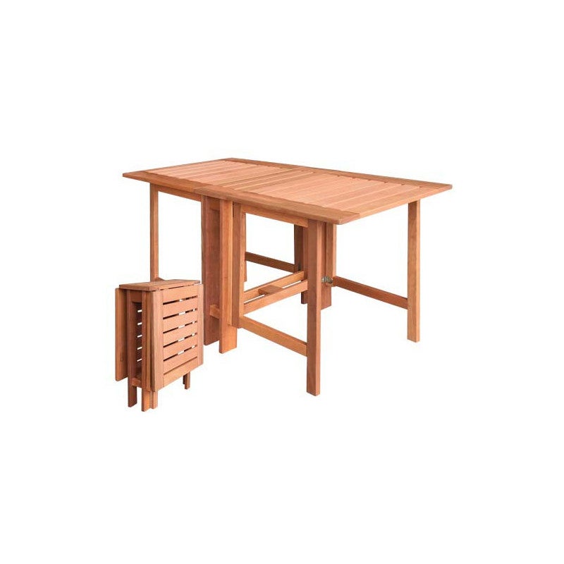 Tavolo Pieghevole, Rettangolare, In Legno Massello Verniciato Bianco 1960 Ca
