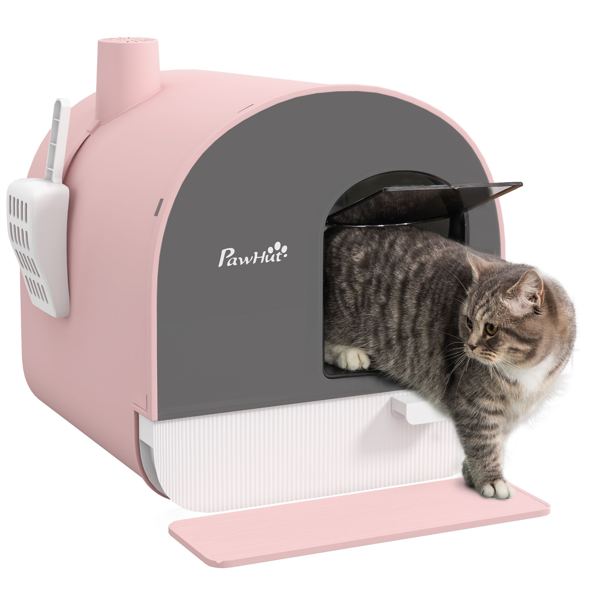 Arenero para Gatos PawHut PP Rosa 43x44x47 cm Leroy Merlin