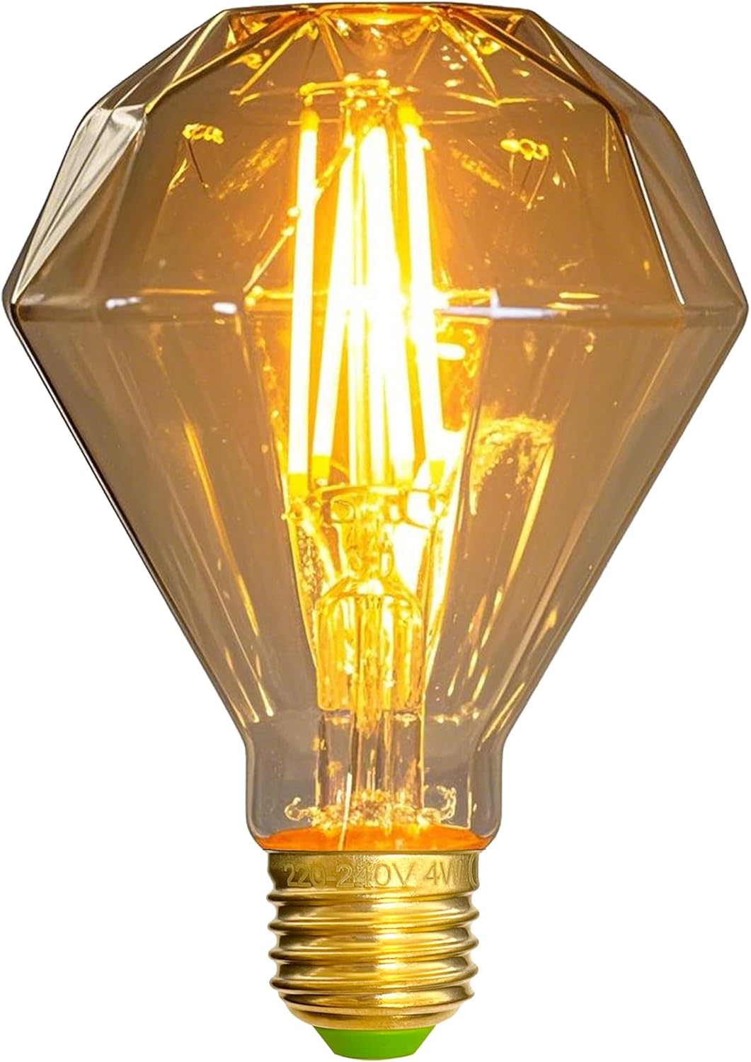 Ampoule LED vintage 4W Diamant Edison G95 220/240V E27 décorative spéciale ambre 2500K - 3
