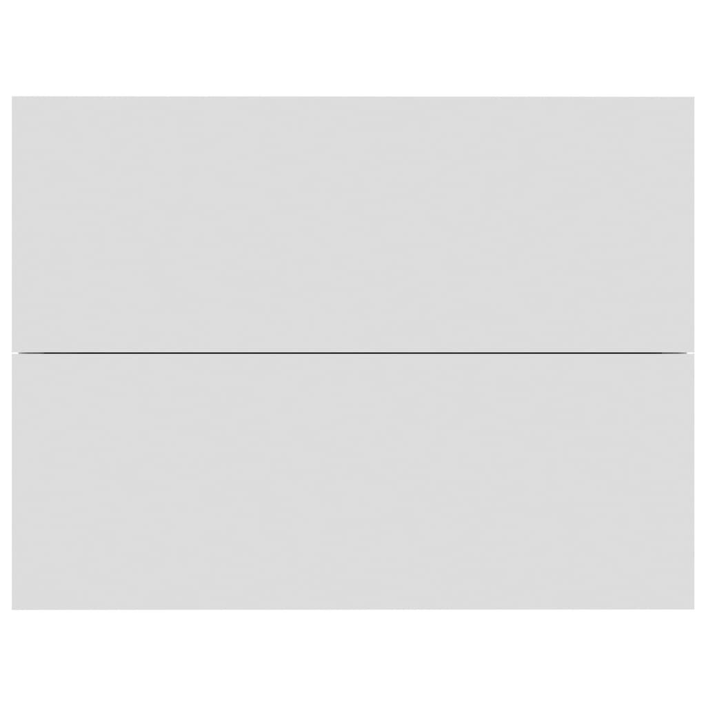vidaXL Mesita de noche madera contrachapada blanco 40x30x30 cm - 4