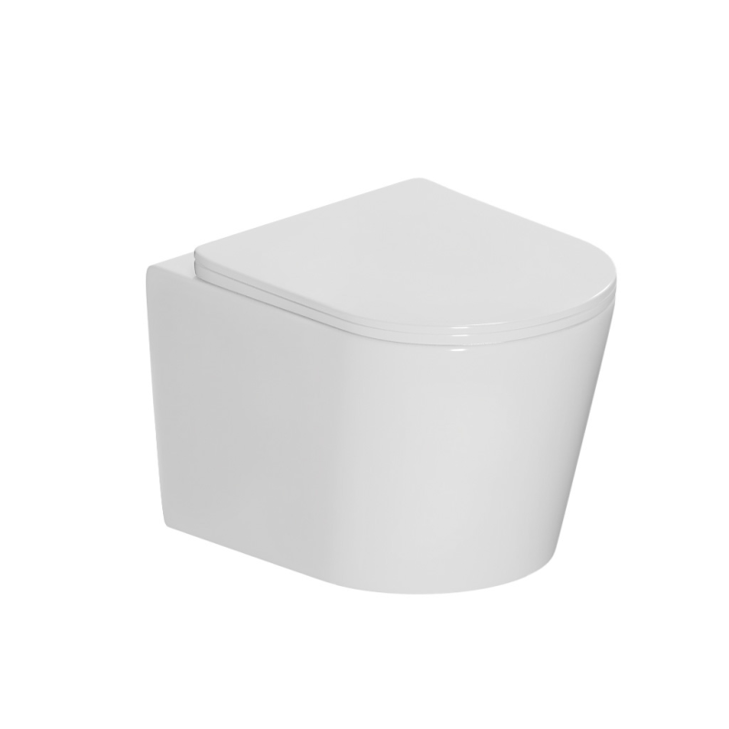 Grohe Pack WC bâti-support autoportant Rapid SL 1.13 M + WC sans bride Ceramia + abattant SoftClose + plaque blanche (PROCETOR3) - 2