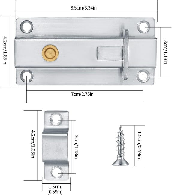 Chiavistelli e serrature Chiavistello per porta esterna, serratura per Chiavistelli e serrature Chiavistello per porta esterna, serratura per