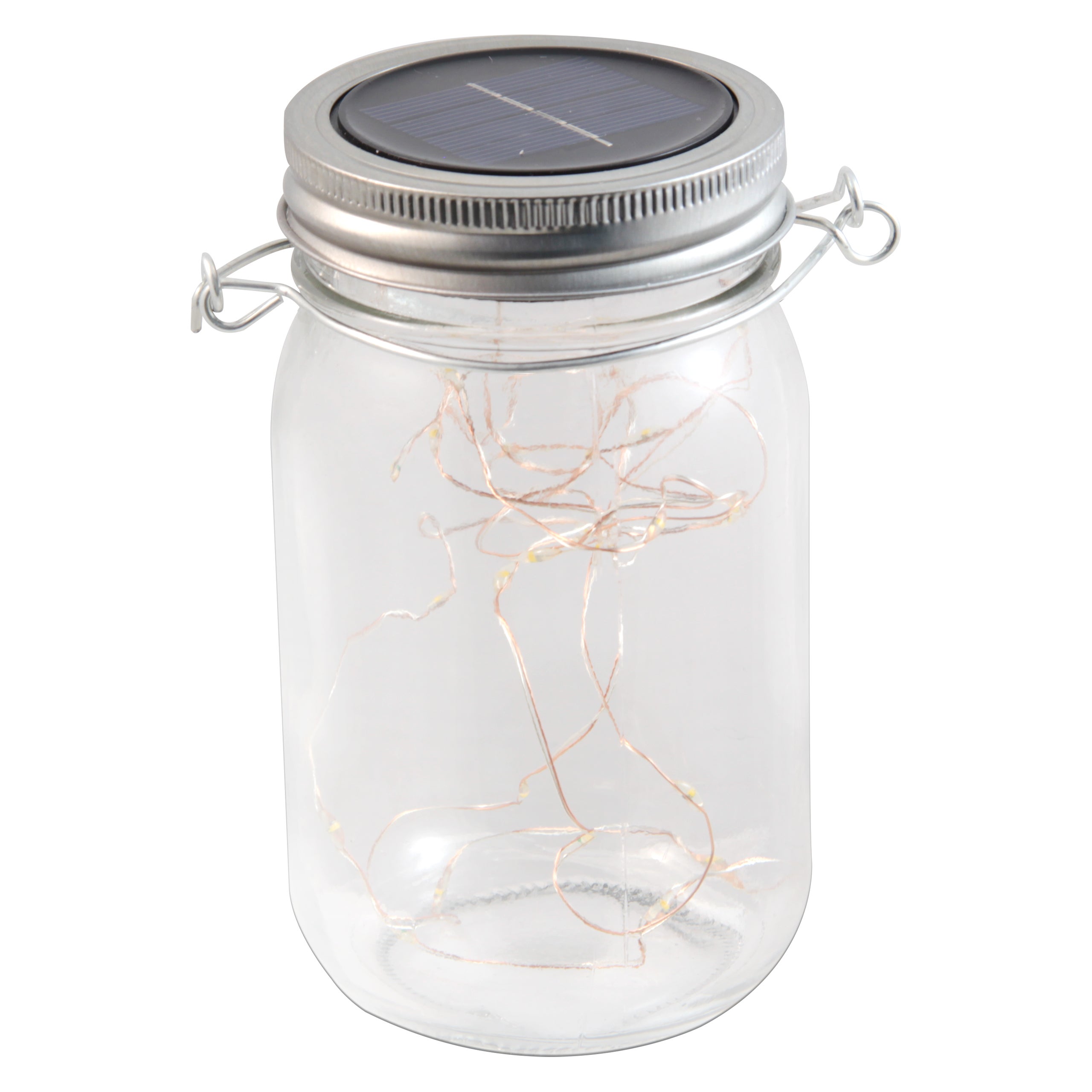 Lampa solarna LED dekoracyjna słoik 0.6W 13cm IP44 3000K ciepła biel girlanda MasterLED