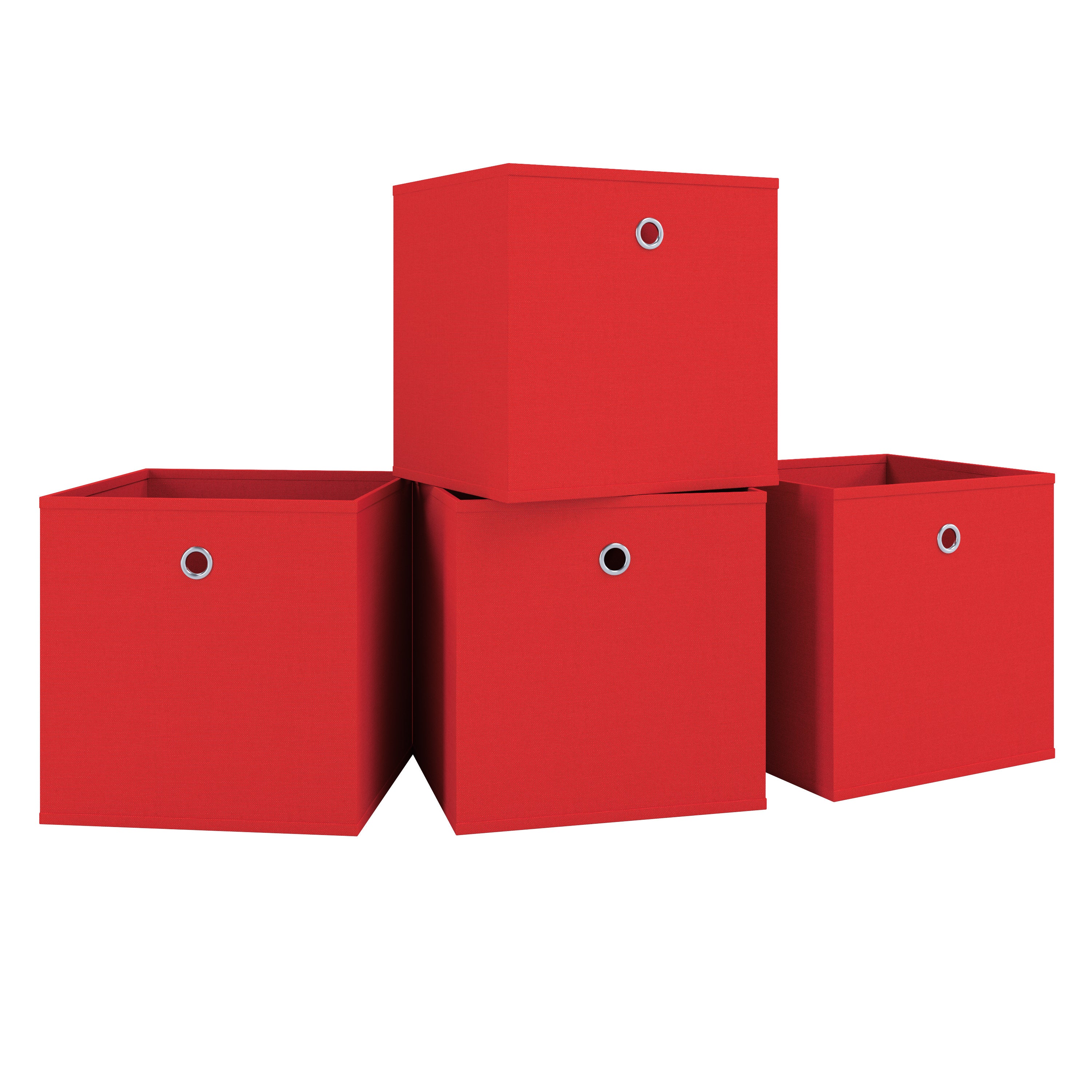 VCM Pudełko do przechowywania Boxas Czerwony H. 28 x B. 27 x T. 27 cm