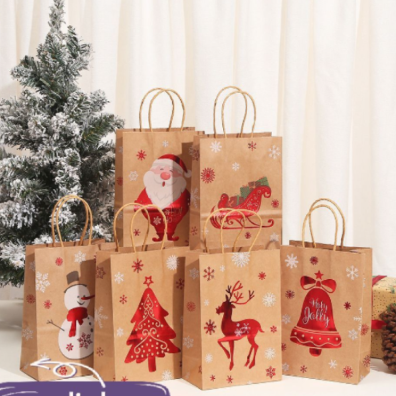 Sac Fourre-Tout En Papier Kraft Traité - Grand Format 36x32 Cm - Idéal Shopping Ou Plage