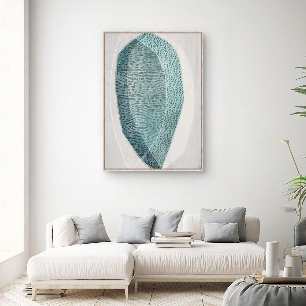 Toile encadrée Formes organiques / 100x140cm / Cadre Effet naturel / Fabriqué en France / Déco murale / DADA ART - 2