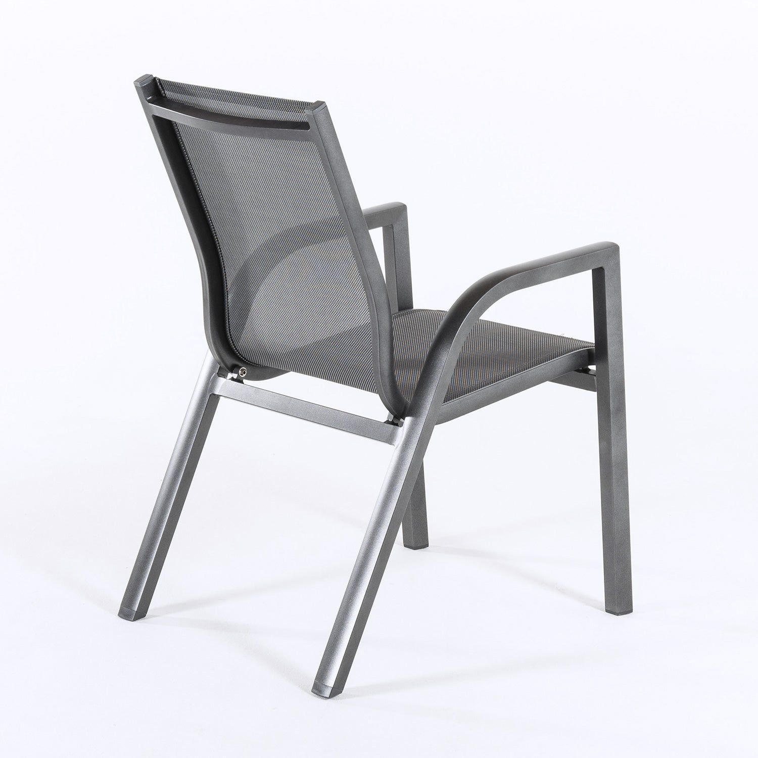 Sillón de terraza en aluminio antracita reforzado de alta estabilidad - 4