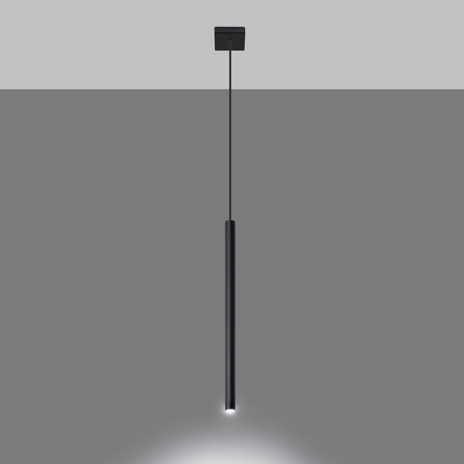 Lampa wisząca Pastelo czarna 1xG9x12W punktowa tuba wym: 100 x 8 x 8 cm metal Sollux Lighting