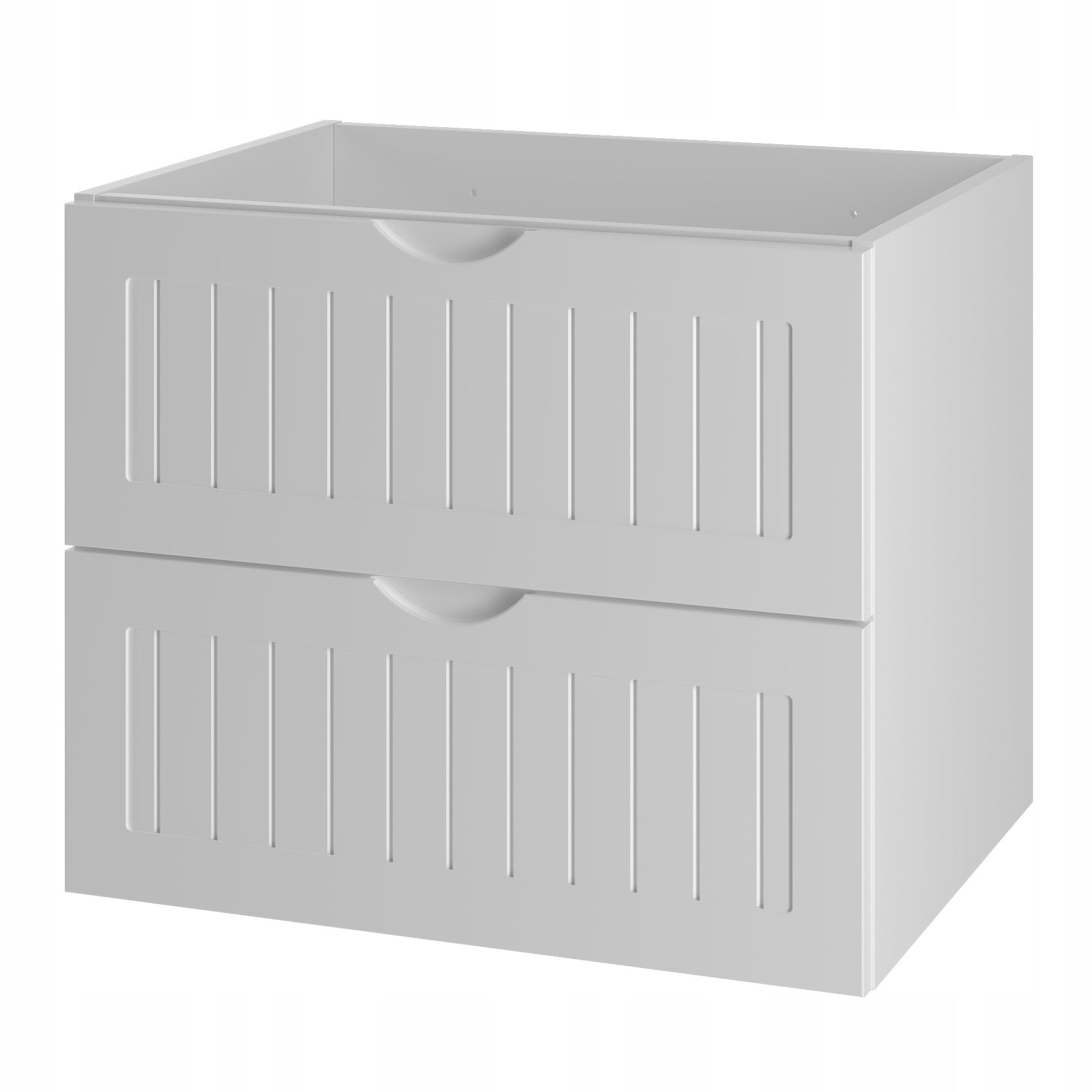 Szafka łazienkowa MONA 60 cm biała frezowany front z uchwytem