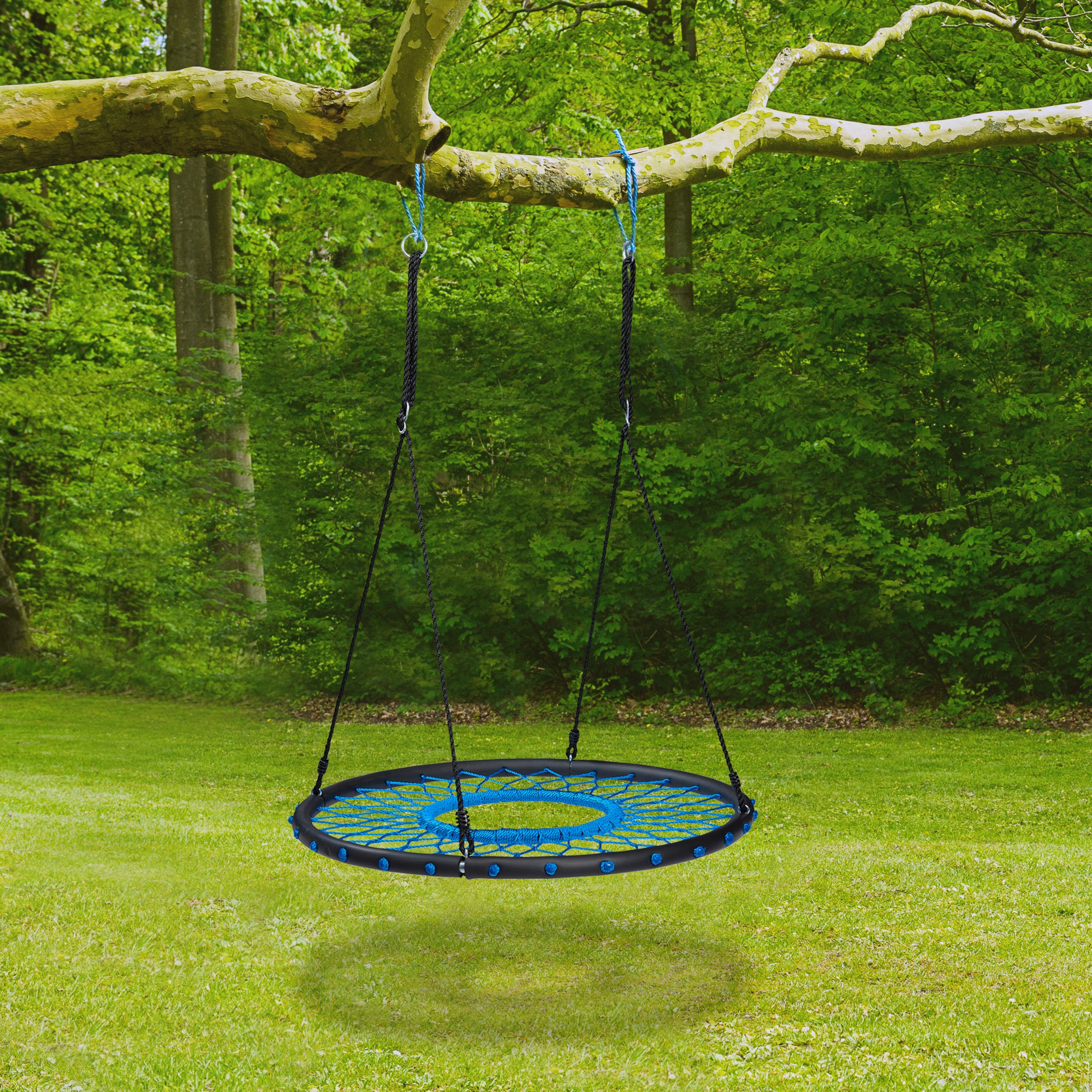 Altalena Rotonda A Nido Relax4Life - Per 2-3 Bambini, Altezza Regolabile 100-160cm, Carico Max 150kg, Per Interno Ed Esterno (verde)