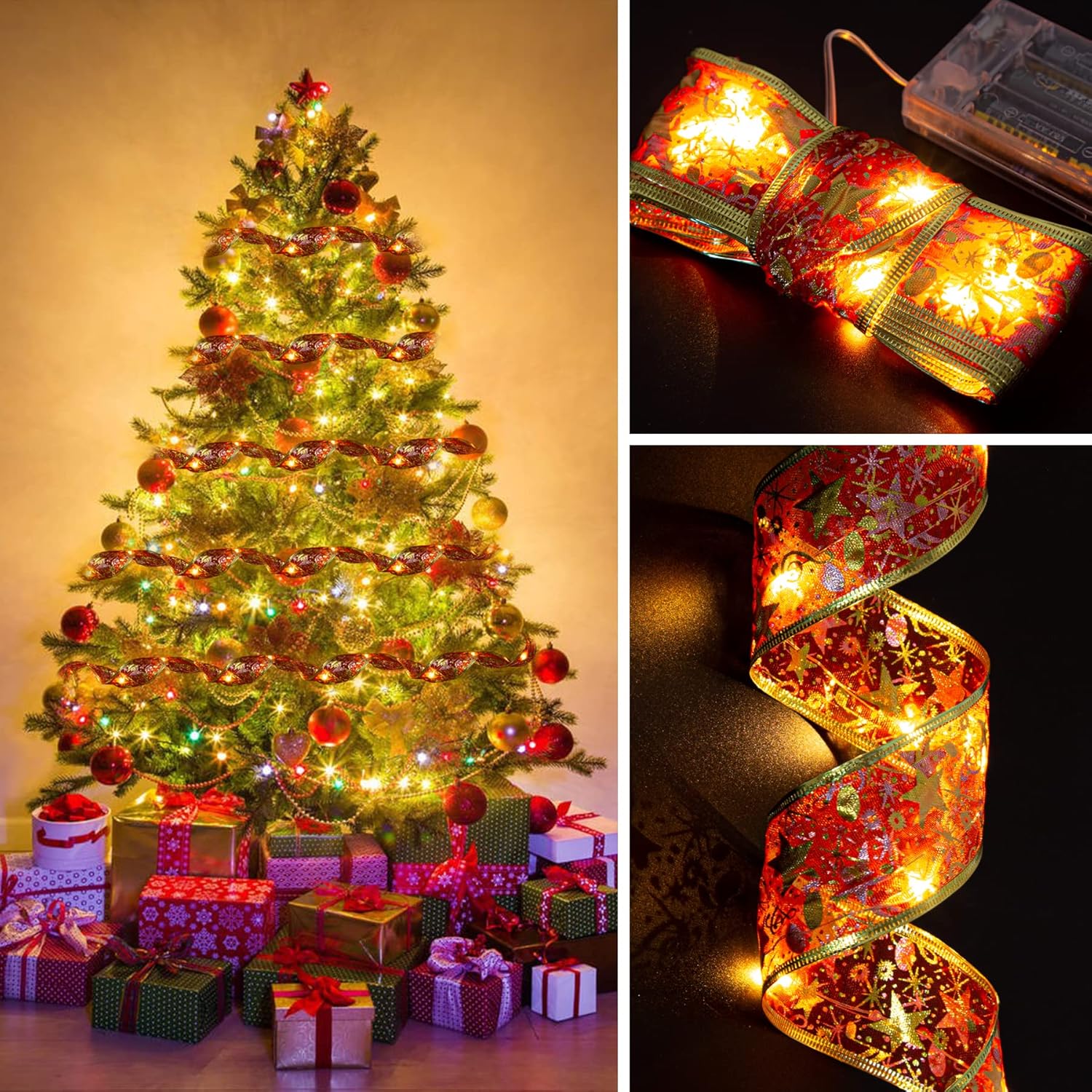 Guirlande Noël Sapin Guirlandes Noël Argentées 12 M - 6 Pièces Brillantes | Décoration Sapin Mariage Fête Décoration Sapin 12m