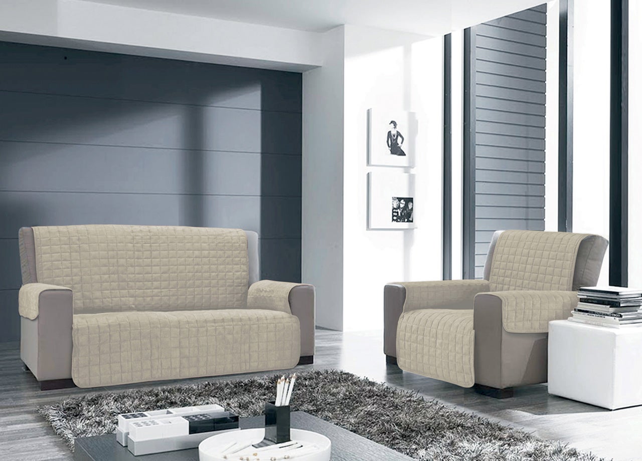 Copridivano Trapuntato Disegno Cuore Appeso 4 Posti Beige | Leroy Merlin