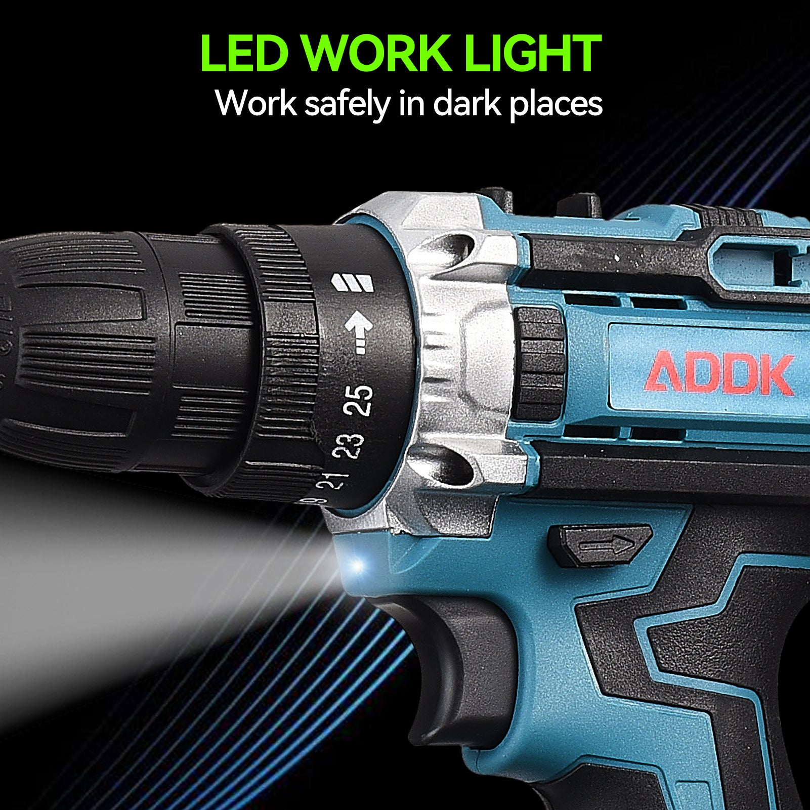 Trapano avvitatore a batteria da 21 V: 2 batterie da 1500 mAh, 3 in 1 (avvitamento, foratura, foratura a percussione), cacciavite - 4