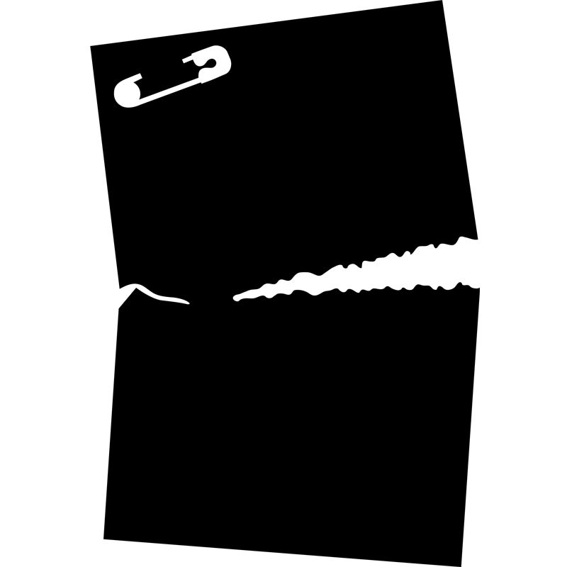 Adesivo ardesia Pin e carta strappata - Sticker adesivo - adesivi murali - 55x40cm - 2