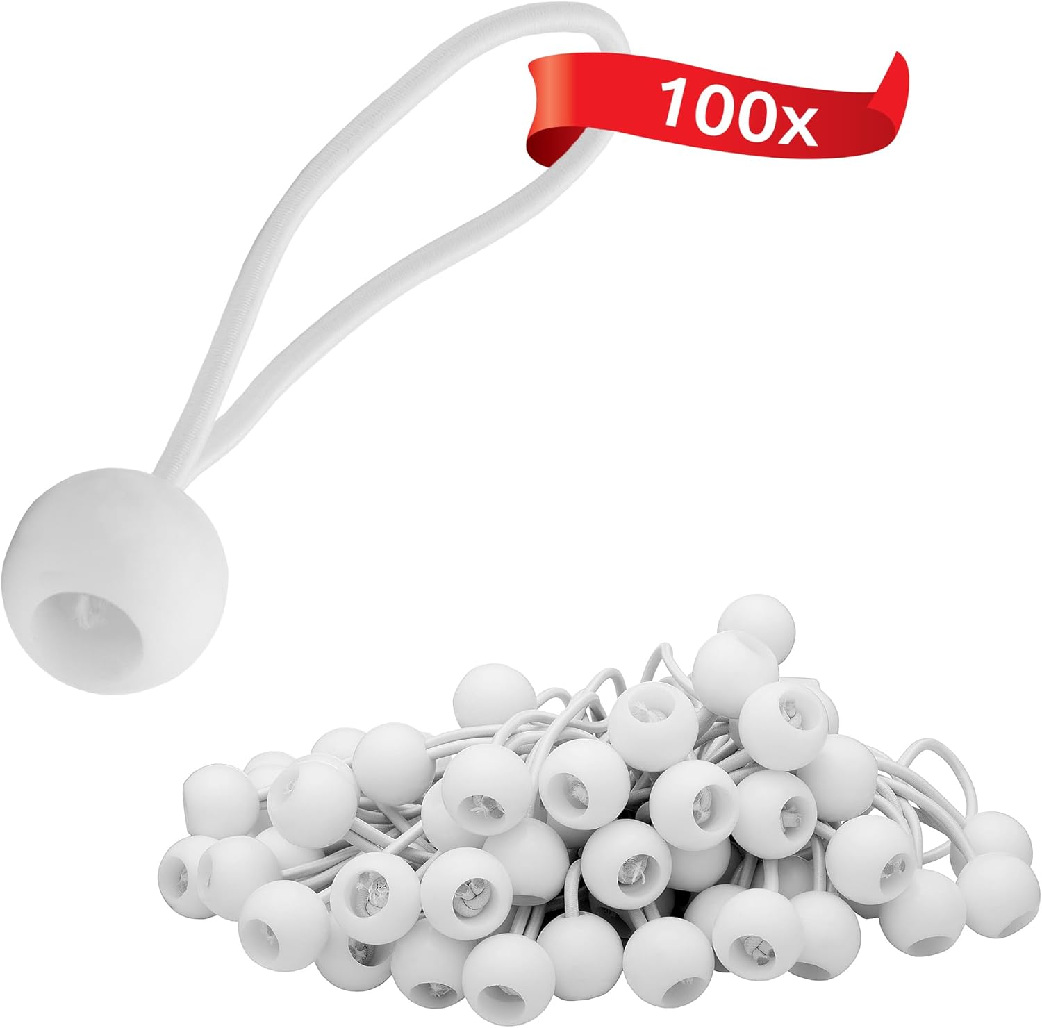 Tendeur Bâche,Tendeur Elastique Boule,30 Pièces Tendeur avec Boule,Tendeur Boule de Bâche