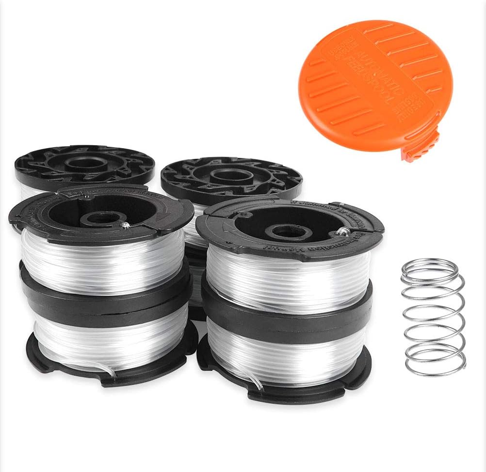8 sztuk szpul z żyłką. Zamiennik sznurka do podkaszarki Black + Decker AF-100, żyłka nylonowa 9m, średnica żyłki 1,6mm z osłoną