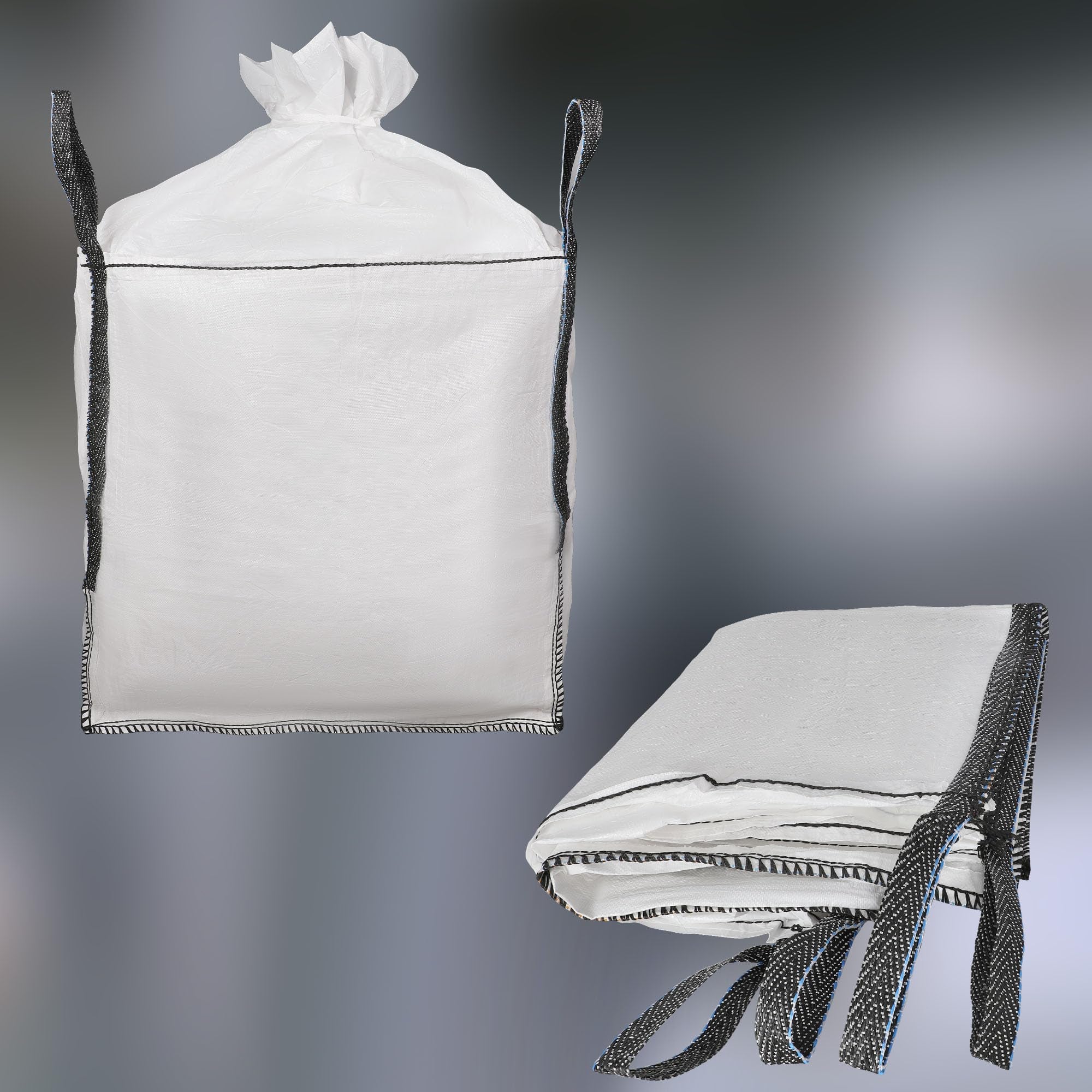 Sac Big Bag Vide, Sac Gravat Chantier 90x90x90 cm 500 kg avec trémie de vidange et goulotte 2 pièces - KOTARBAU - 7