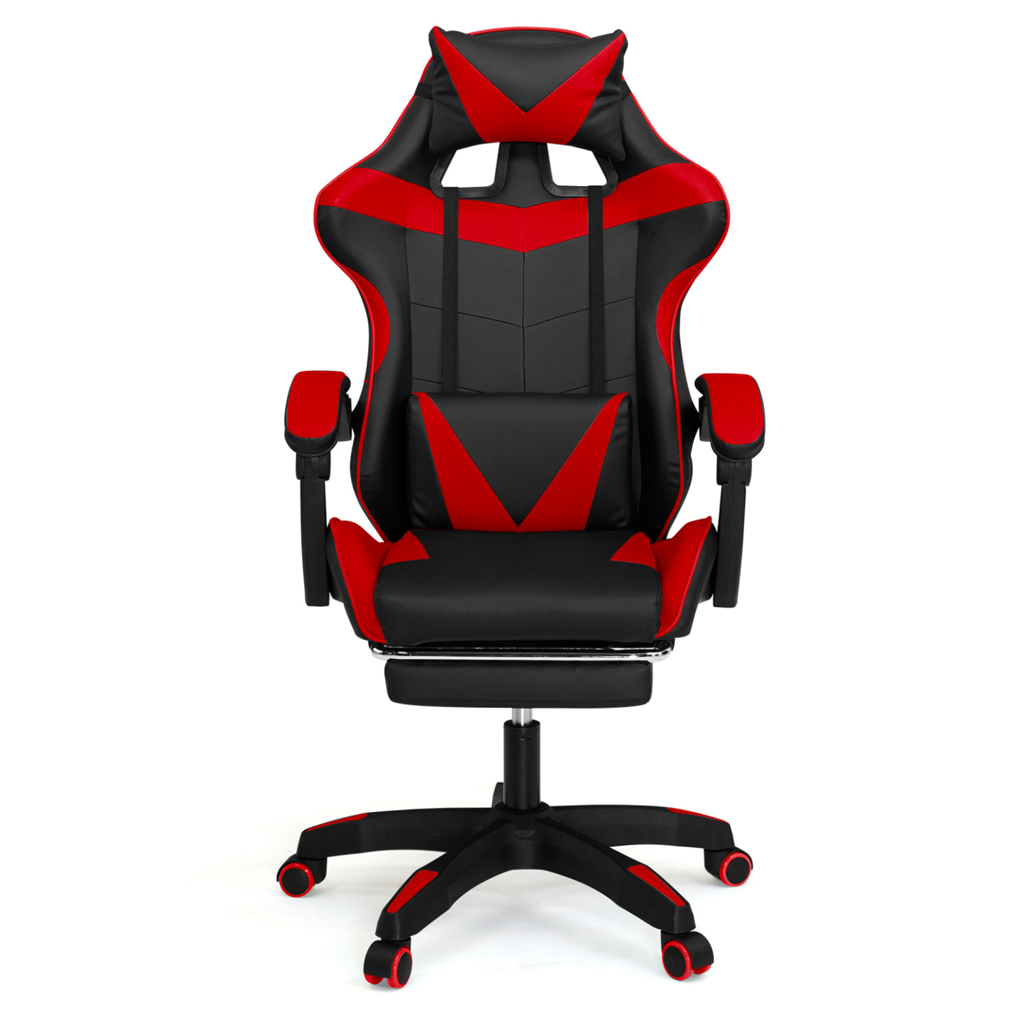 Fauteuil de gaming ALEX réglable avec repose-pied, coussin de tête et coussin lombaire noir et rouge - 5