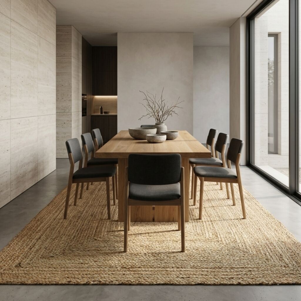 Tapis en jute tressé naturel artisanal 160x230 - style bohème - 5