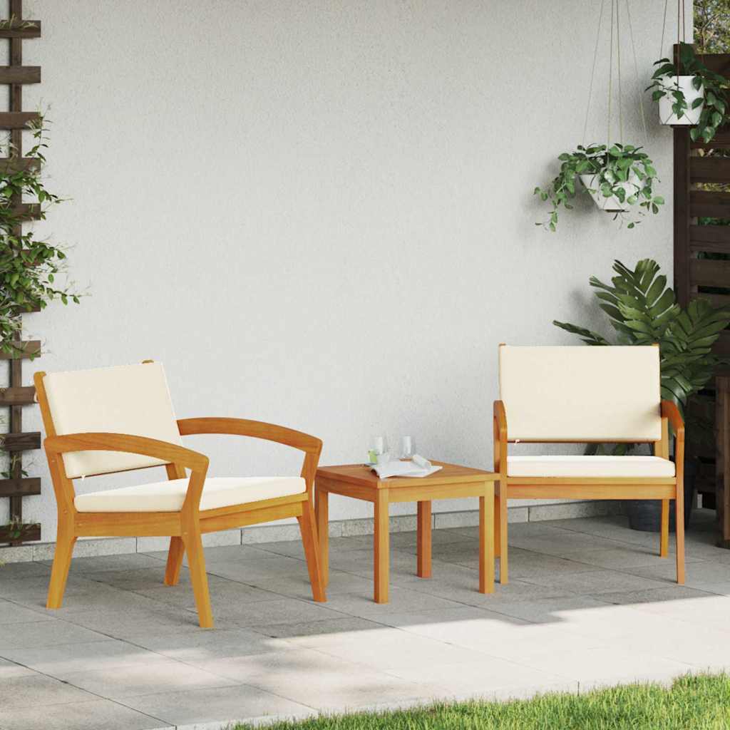 Zestaw bistro z poduszką 3 pcs Brązowy Poliester vidaXL
