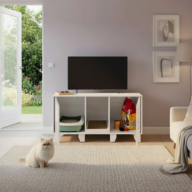 TECTAKE Armário para gatos Entradas ocultas nos lados interiores