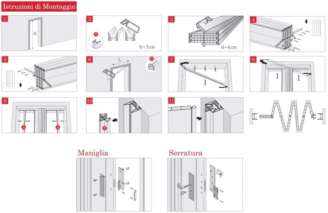 Porte Accordéon Coulissante Forte Maya PVC – 83x214 Cm, Finition Blanc Cendre (neuf)