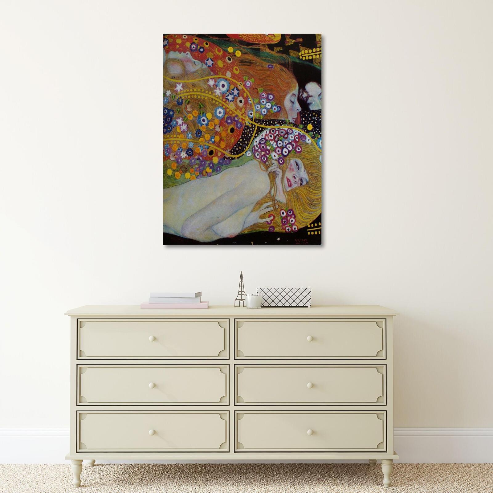 Tableau bois une reproduction g. Klimta - « tuyaux d'eau II » - 70 x 100 cm - 5