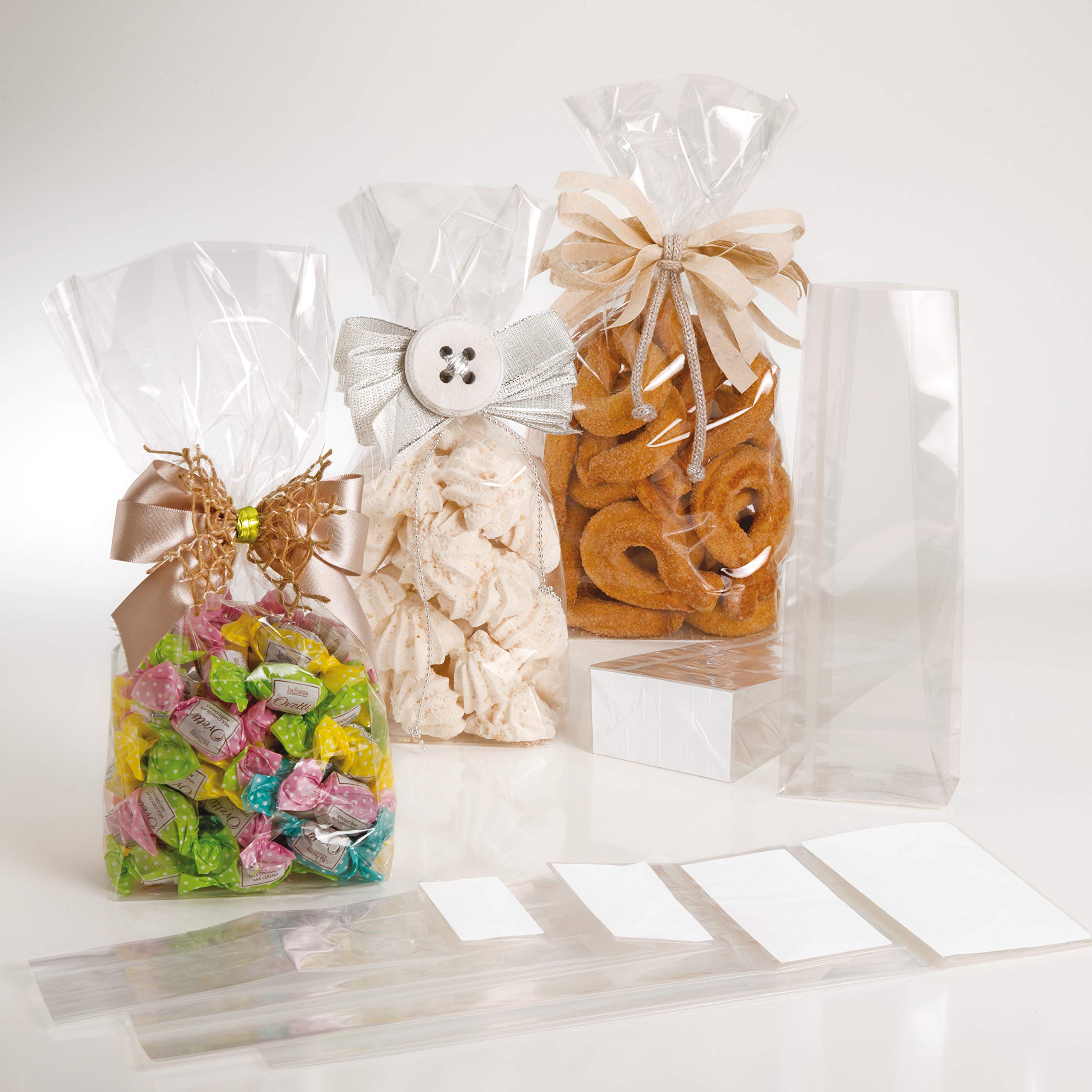 Virsus 100 Bustine Cellophane 15x25 Cm Sacchetti Per Alimenti Buste Per Confetti Biscotti Dolci 30 Micron 0 3