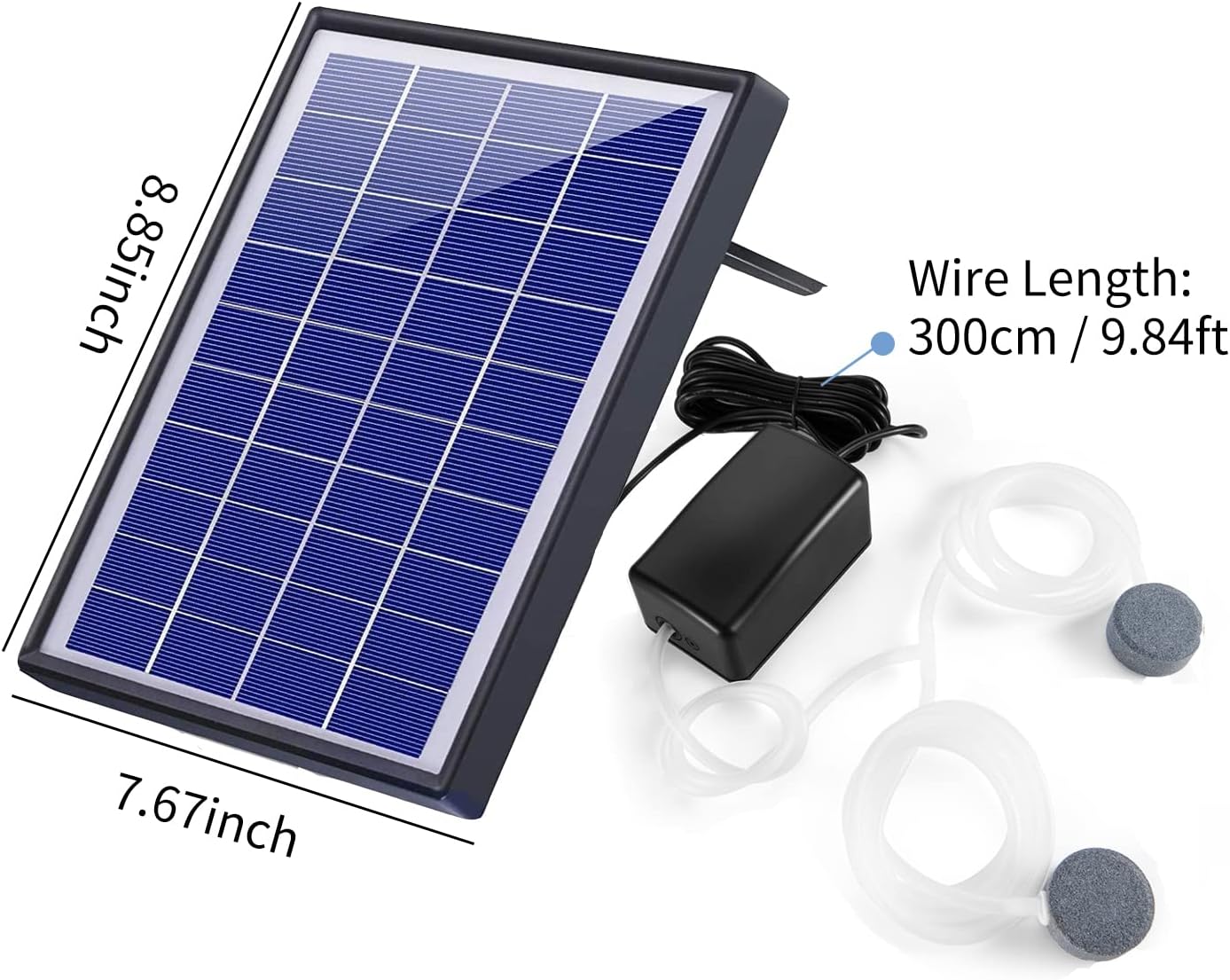 Aérateur d'étang solaire 6W, pompe à oxygène solaire, pompe à oxygène d'aquarium, aérateur de pêche - 4