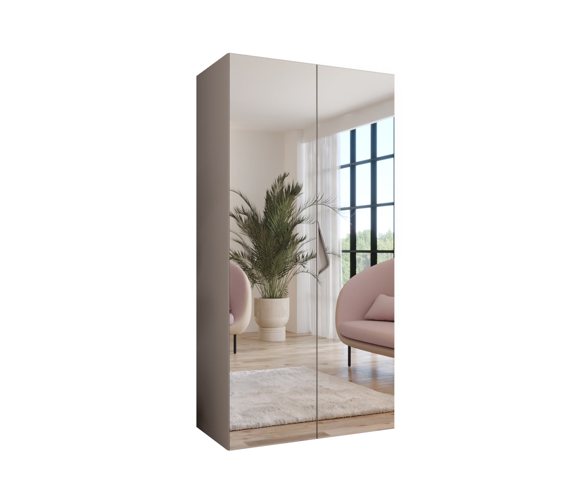 Szafa uchylna otwierana Sandi 3 100 x 52 x 202 cm kaszmir + u. Kaszmir Abiks Meble