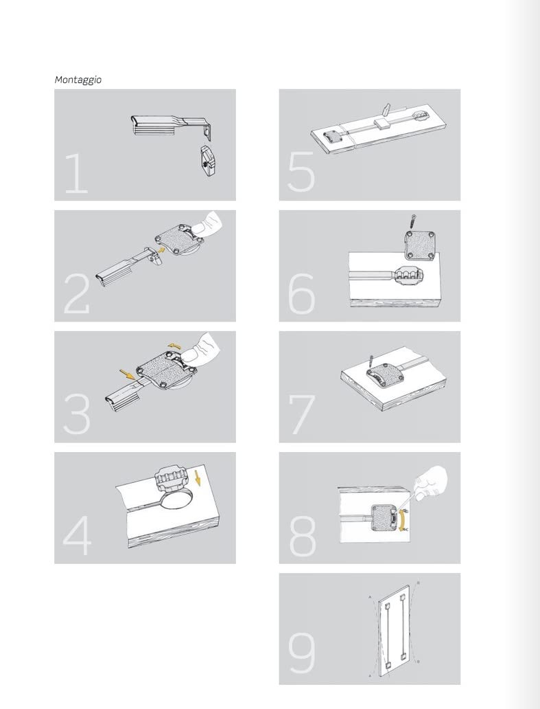 Kit de tensado de puerta Varilla y herrajes PUERTAS DE MUEBLE RADDRIVE (1728 MM) - 3