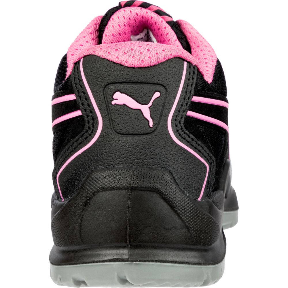 Chaussure de securite basse femme Puma Fuse Pink Low ESD S1P SRC Noir Rose 36 Leroy Merlin