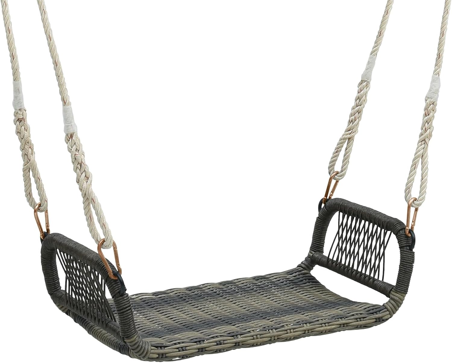 COSTWAY Balançoire de Jardin en Rotin PE, Balancelle de Porche en Osier