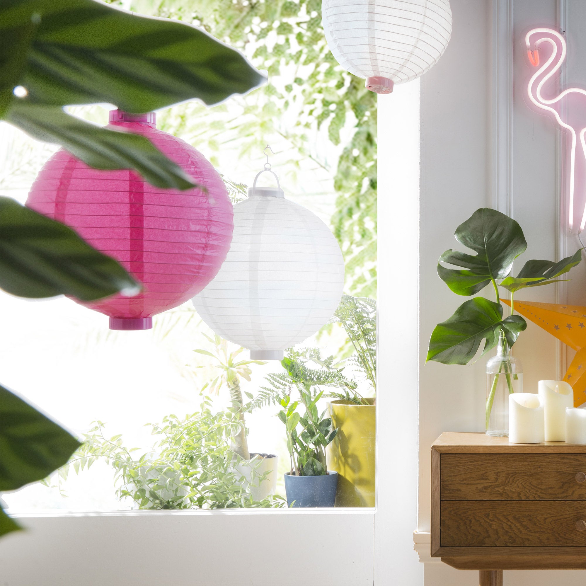 Lampion LED Fuchsia - 4