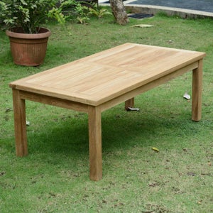 Table basse rectangulaire en teck massif Coffee 120 x 60 cm