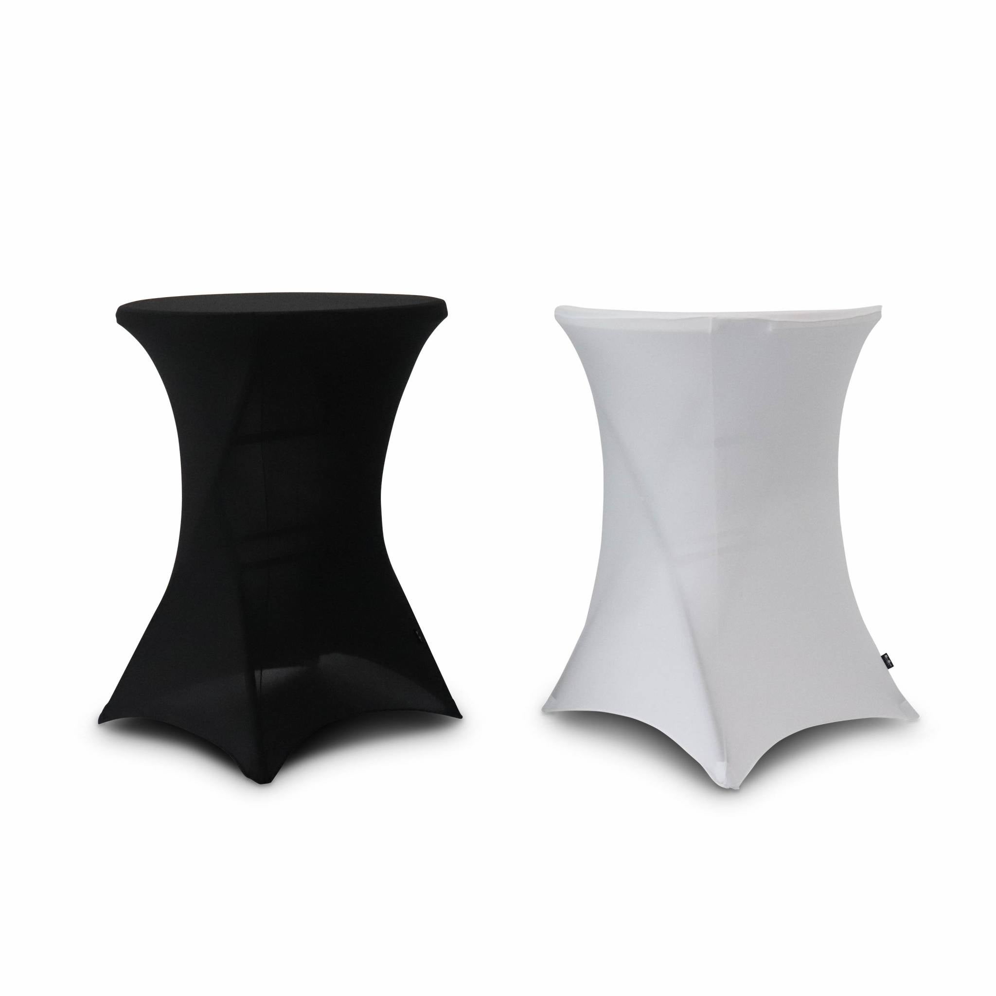 Lot de 2 housses – GALA – Housses pour mange-debout Ø80cm. polyester. noir - 6