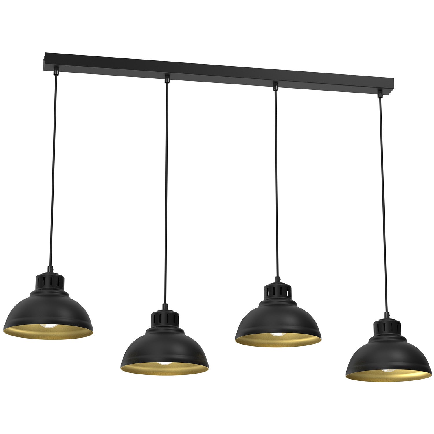Lampa wisząca Sven czarny mat-złoty mat 4xE27x15W wym: 110 x 105 x 21 cm metal Luminex