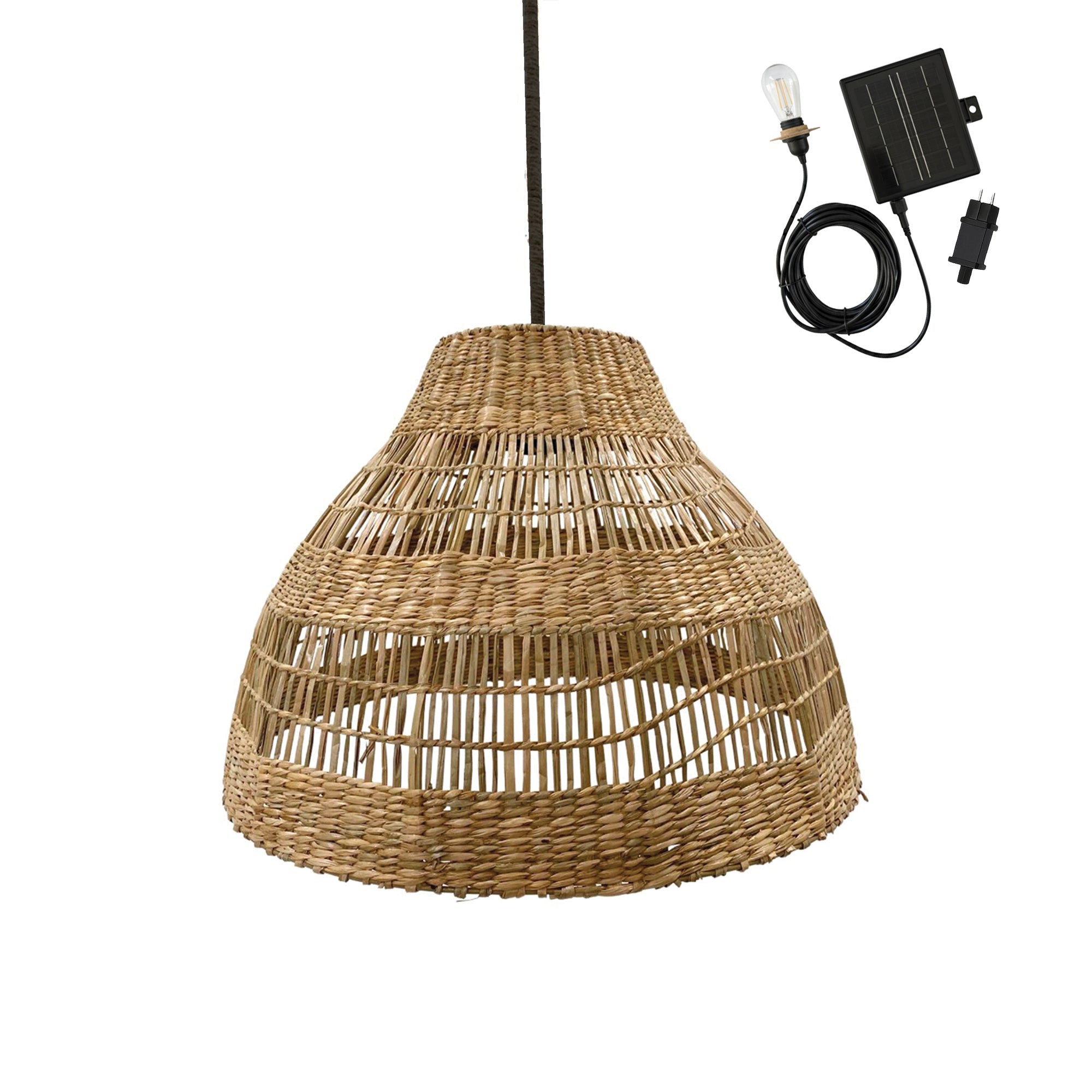 Lampa wisząca solarna MERIDA, wysokość 34 cm, 5 m