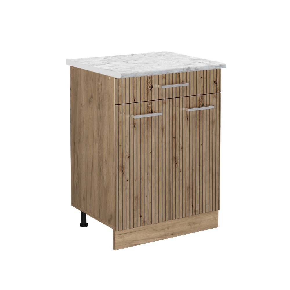 Vicco Szafka dolna do kuchni R-Line, Dąb rzemieślniczy, 60 cm BP Marmur