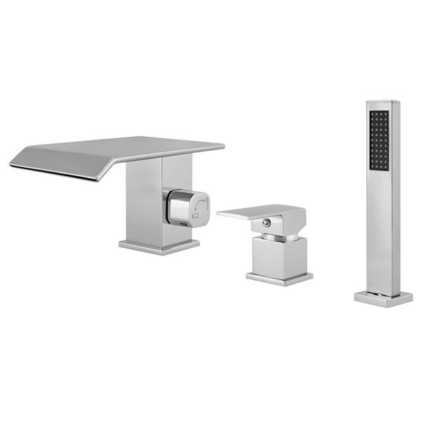 BATERIA WANNOWA 3-OTWOROWA NAWANNOWA STOJĄCA CHROM