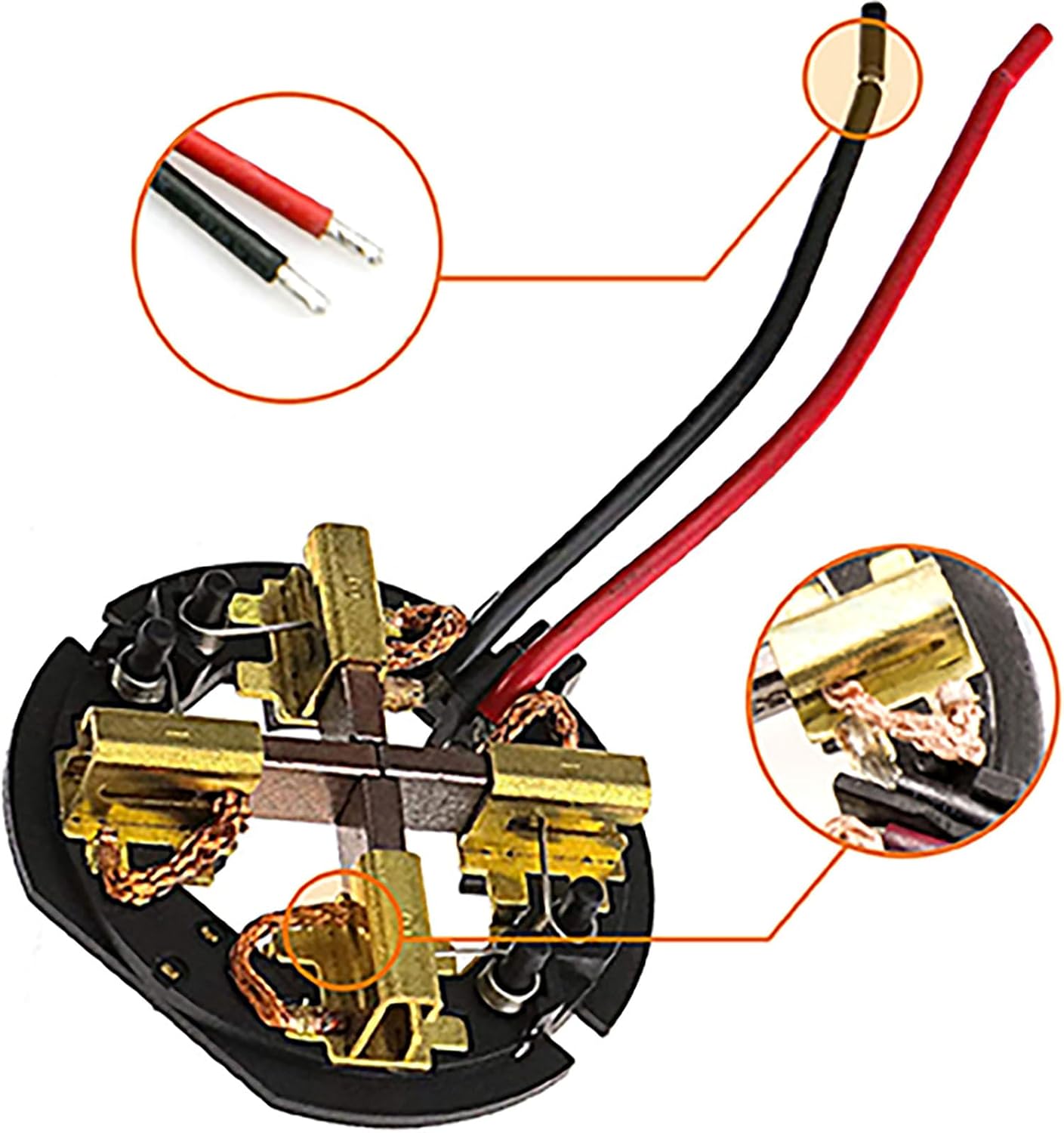 Applicable Assemblage de Support de Balai de Charbon pour perceuse sans fil Milwaukee M18 M12 2602-20 AEG 18v Pièces de Rechange 4 Balais de Carbone - 5