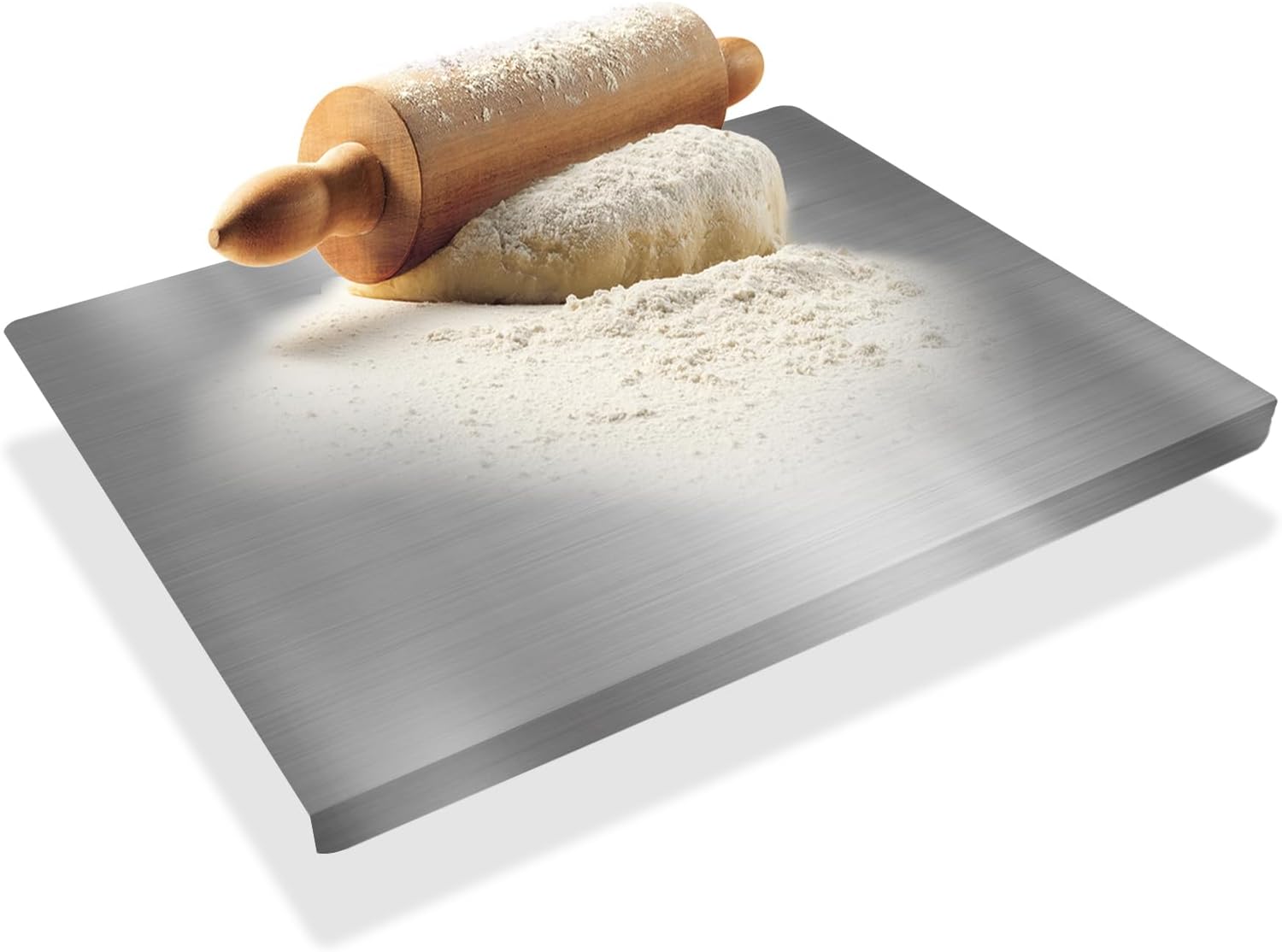 Deska do krojenia ze stali nierdzewnej 500x400 cm, składana powierzchnia kuchenna o grubości 15 mm do ugniatania ciasta na pizzę, chleba, czekolady