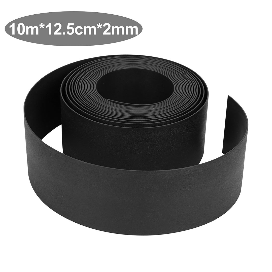 Obramowanie ogrodowe z PE Elastyczna DIY Obramowanie trawnika 2 mm Obramowanie kostki brukowej Czarne 1000 x 12.5 x 0.2 cm