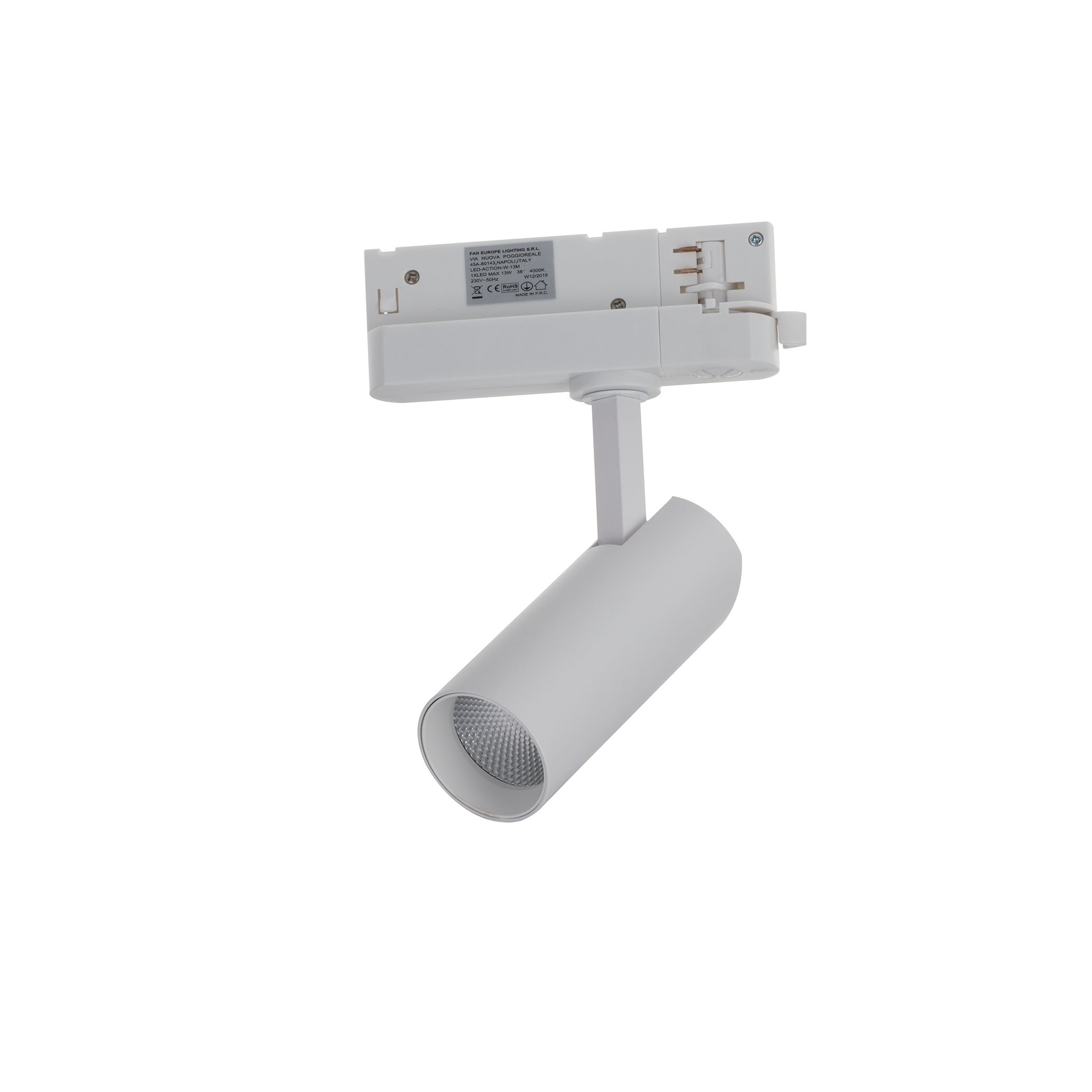 Phare LED ACTION blanc avec adaptateur triphasé invisible LED 13 W 1300 ...