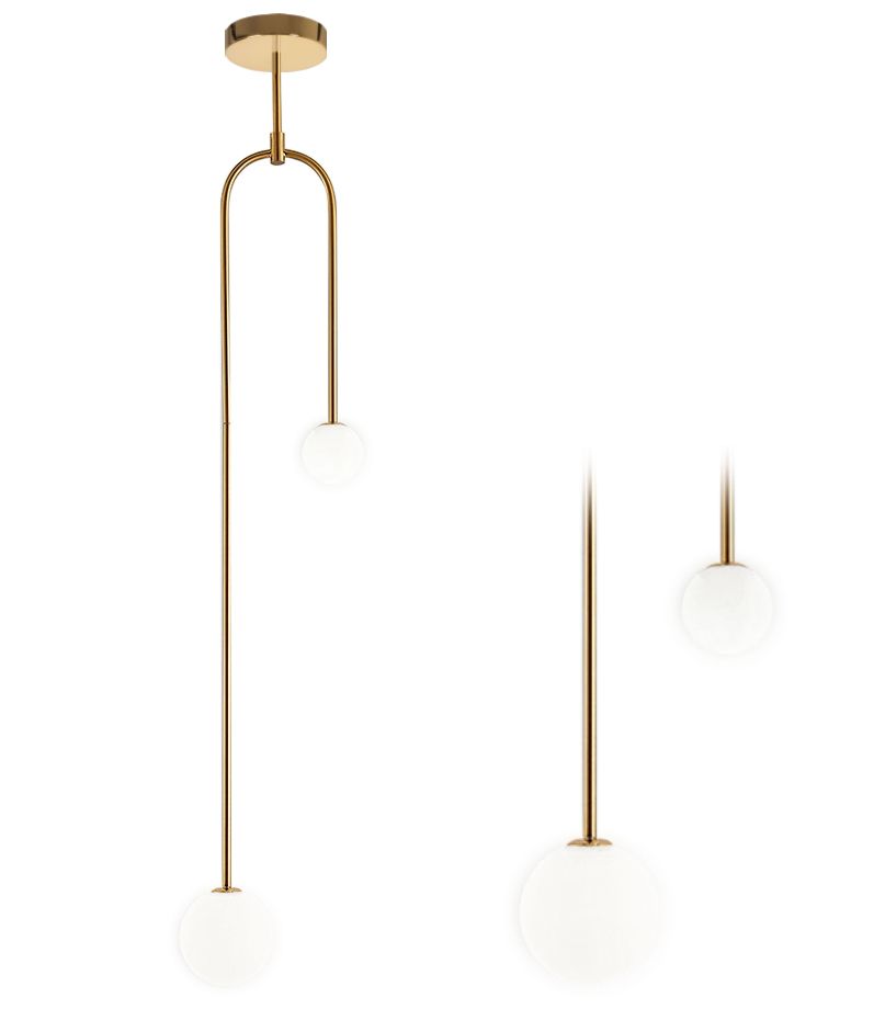 Lampa Sufitowa Wisząca Toolight App964-2Cp Złoty