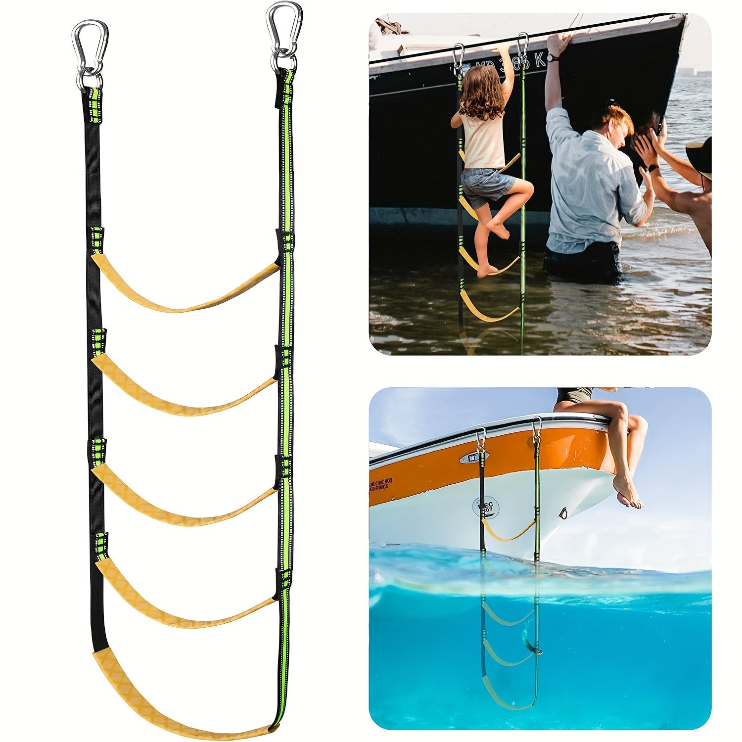 Descending Rope Ladder 5 Step Rope Ladder, Foldable and Removable Rope Ladder | Leroy Merlin