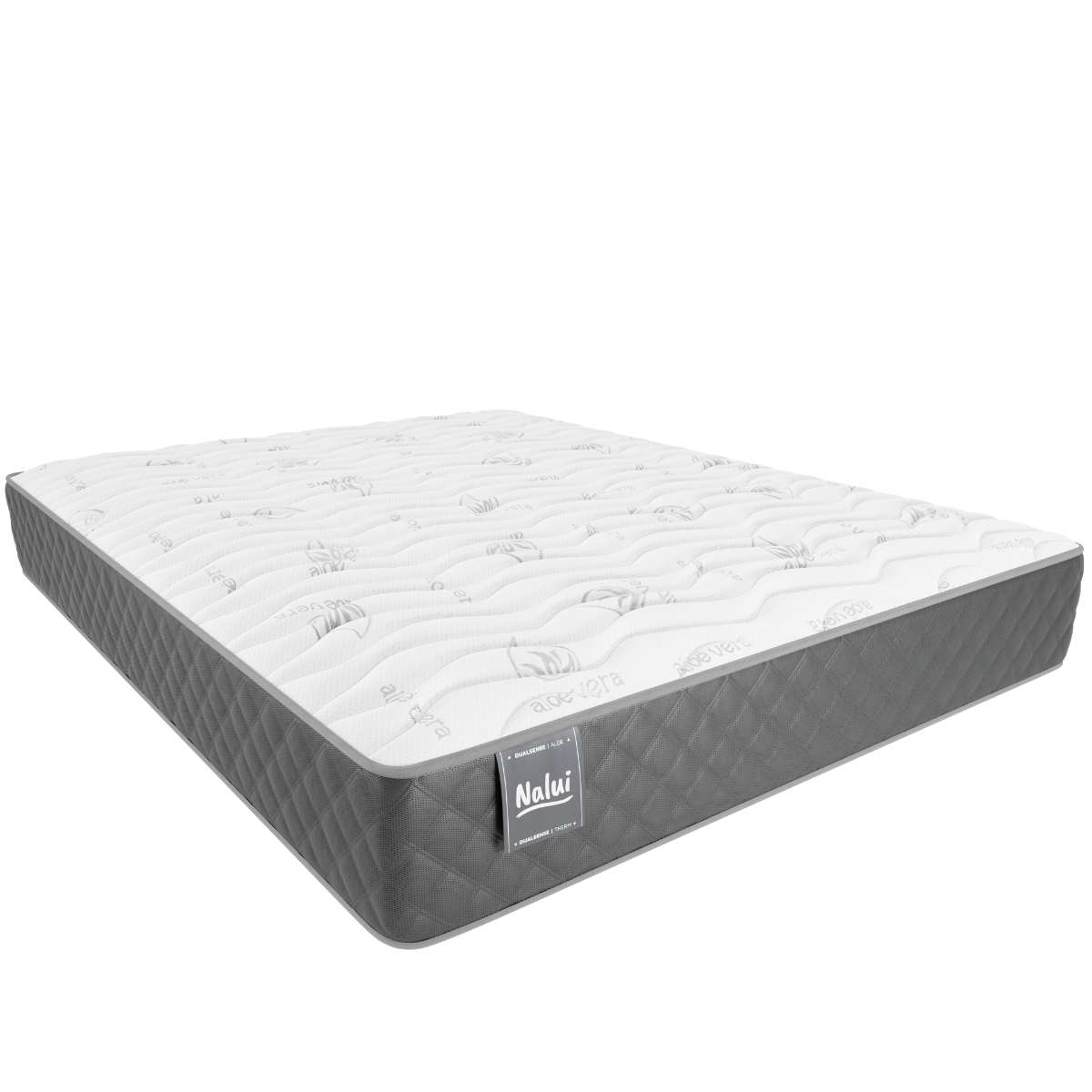 Lit ottoman sans tête de lit Tissu DINAN 160 x 200 cm Gris foncé