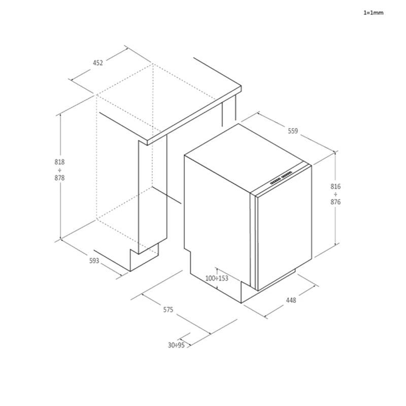 Lave vaisselle intégrable largeur 45cm ROSIERES RDIH 2T1145-47 - 3