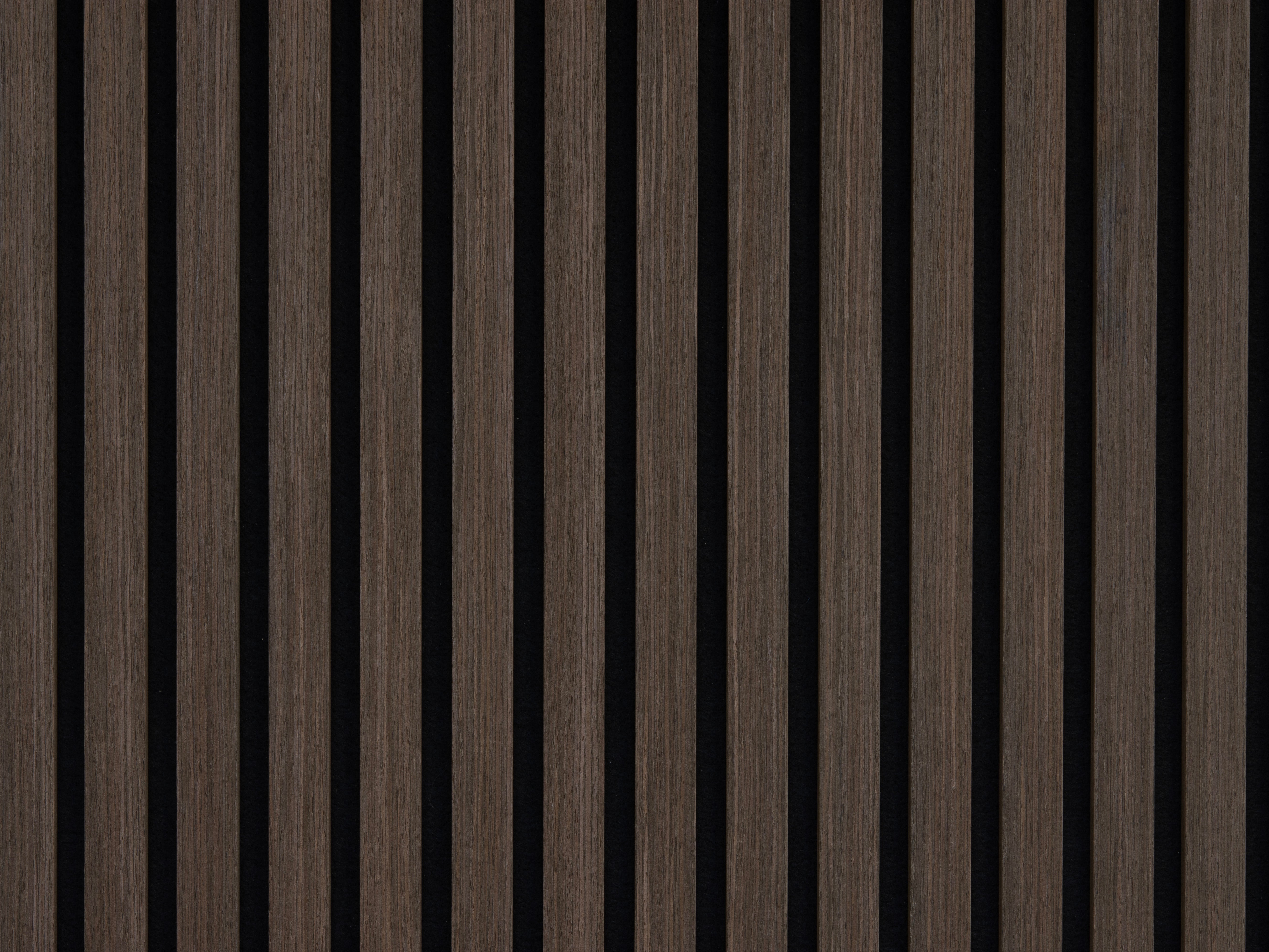 Lot de 2 - 240 x 60 cm - Panneau Tasseaux - Noyer - Feutrine Noir - Qualité Premium - ep 21mm - 3